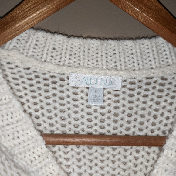 NWT Abound Textured Pom Knit Crew Sz M - Picture 5 of 9